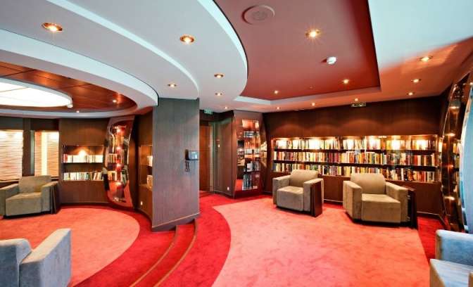 Bibliotheek op de MSC Splendida